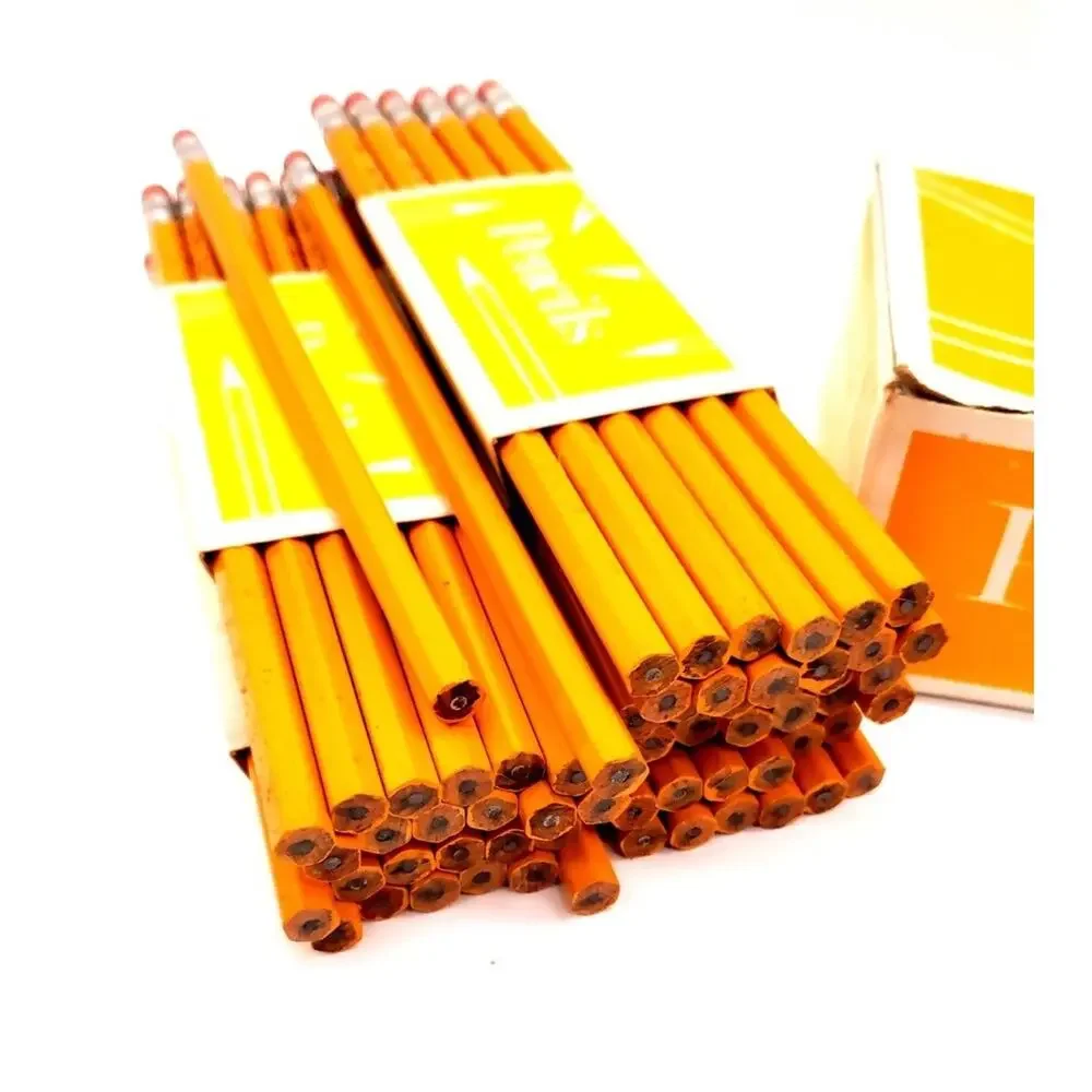 NOS No 2 Wood Pencils (62) 2500 F.D.R Original Box Vintage School Pencils